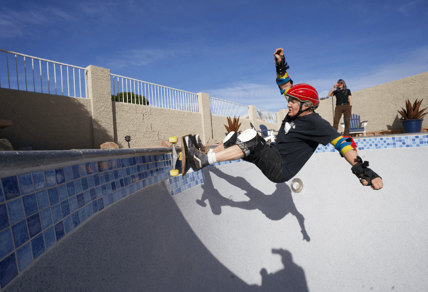 Guy skateboarding on a ramp